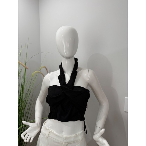 Commense Cotton & Line Crisscross Halter Tank Top black size XS‎ - Picture 5 of 6